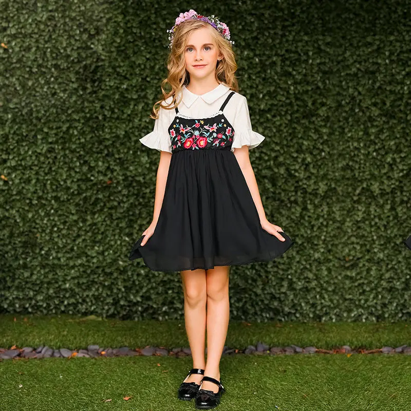 

Ruffles Sleevless Dresses Girls Holiday Summer 2021 New Big Kids Girls Dress Vestidos Flower Girl Dresses Girls Clothes 6 To 14