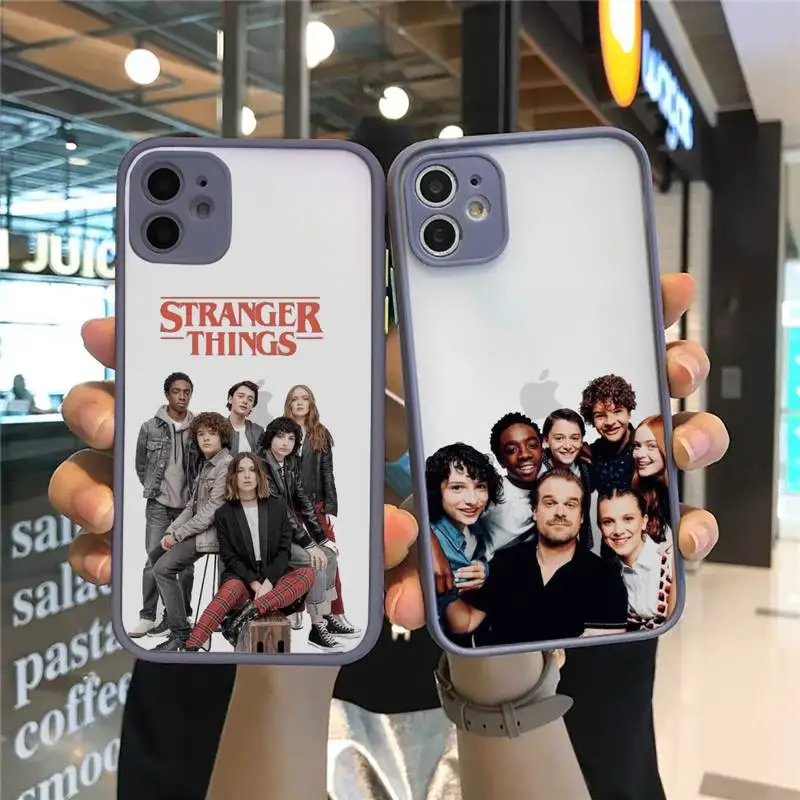 

Stranger Things Phone Cases Matte transparent For Gray iPhone 12 Mini 11 Pro XR XS Max 7 8 Plus X Back Cover