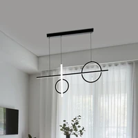 modern led circle chandelier minimalist ring chandelier living room art design gold black kitchen island chandelier