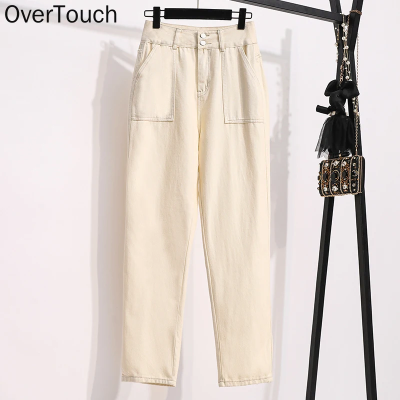 

Plus Size Women Jeans High Waist Denim Cotton Female Elastic Straight Solid Japanese Spliced Large Pants Oversize S-5XL