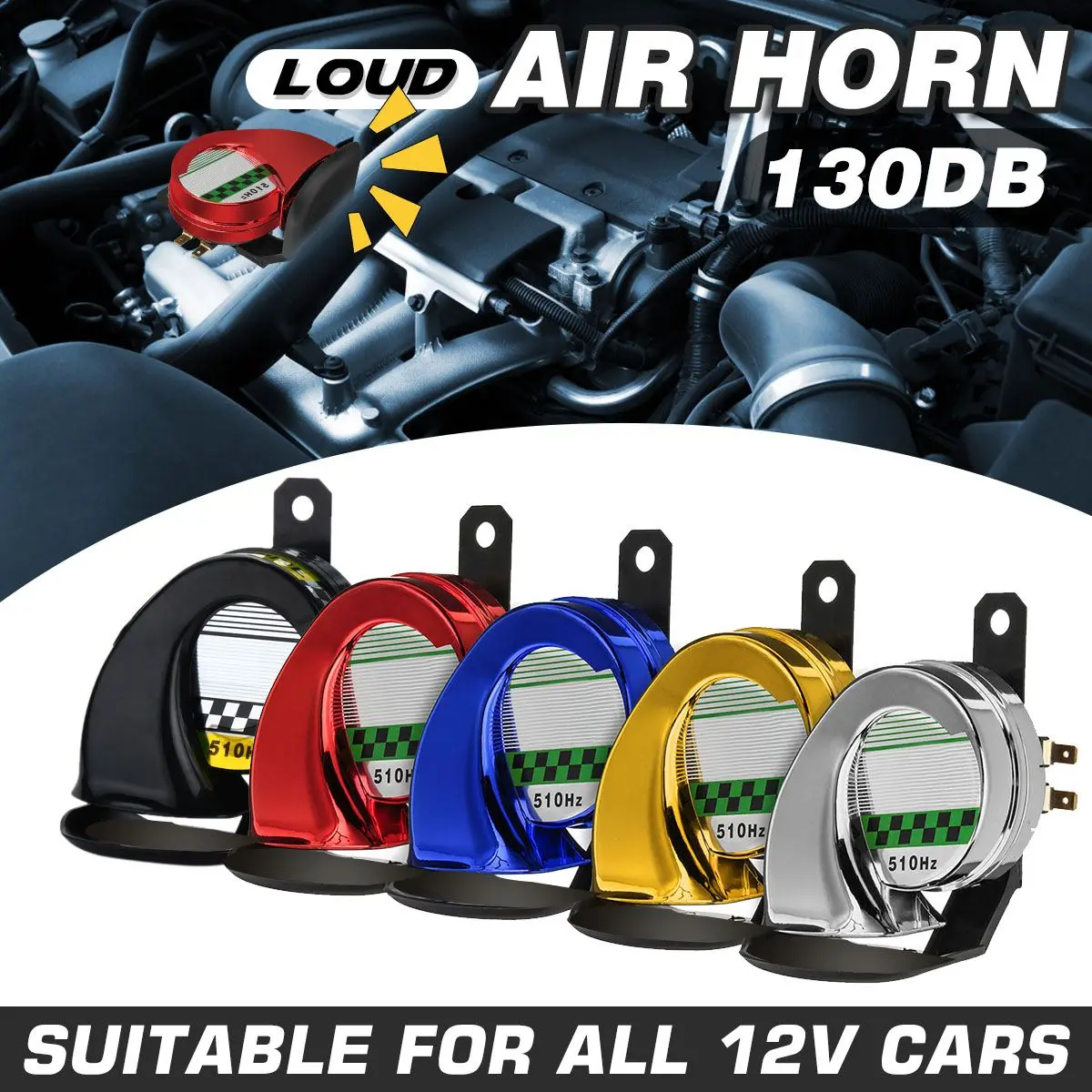 

Universal Waterproof Loud Snail Air Horn Siren 12V 130dB For Truck Motorcycle Car Van ATV Scooter Electric Horn Speaker
