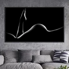 Современные Портретные черные плакаты и принты на стену, картина маслом на холсте, сексуальное тело, обнаженные женские картины для гостиной, домашний декор