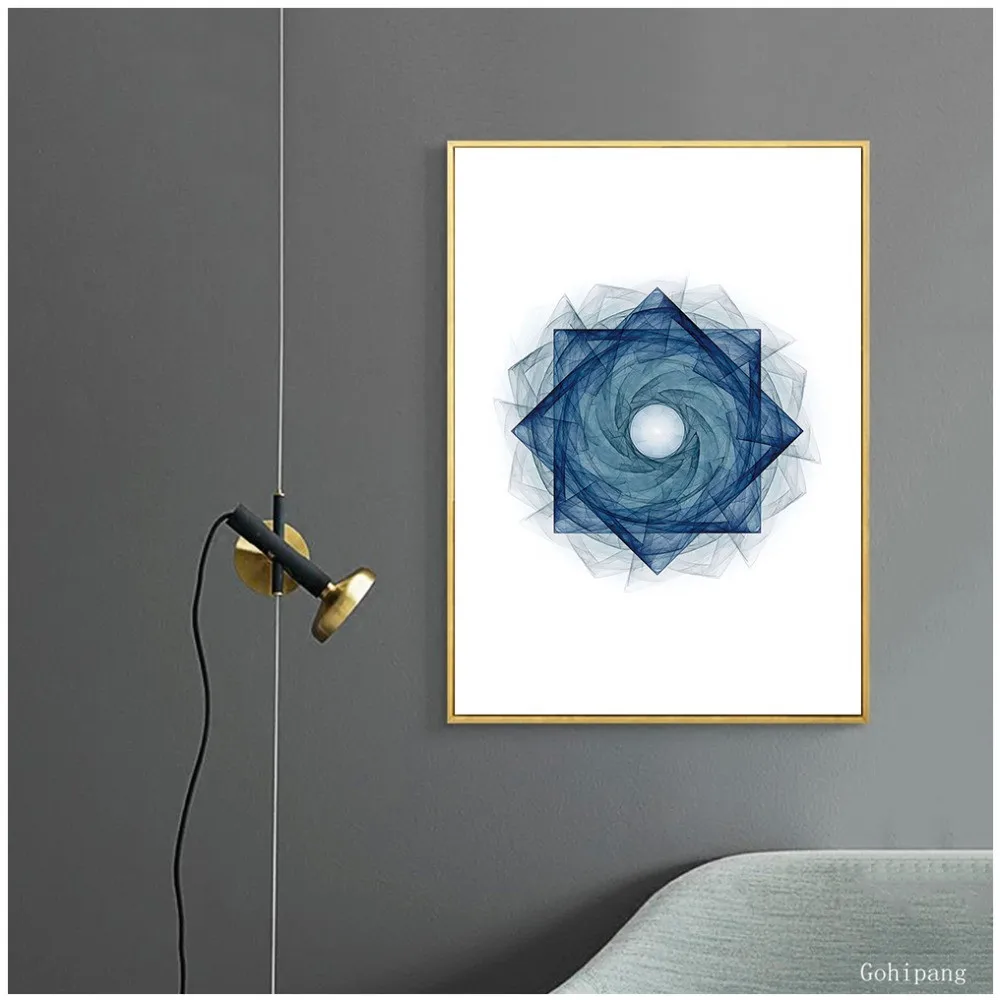 Современный поворот геометрии дизайн холст художественный Принт плакат