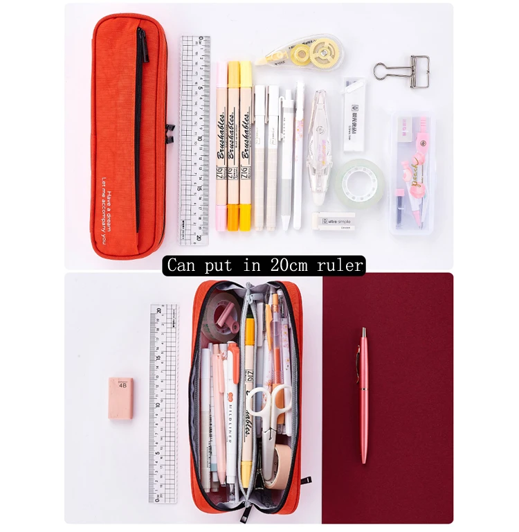 Пенал школьный на молнии многослойный Чехол для карандашей и ручек милые