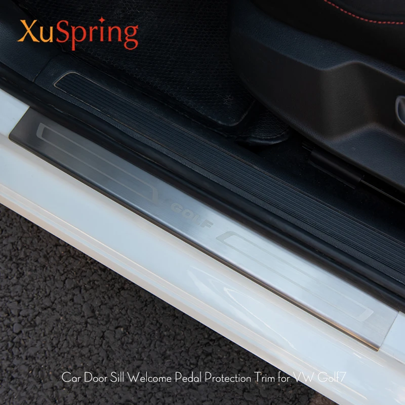 For VW Golf 7 2016 2017 2018 2019 2020 2021 EU/US Version Car Scuff Plate Door Sill Trim Welcome Pedal Car-accessories Styling