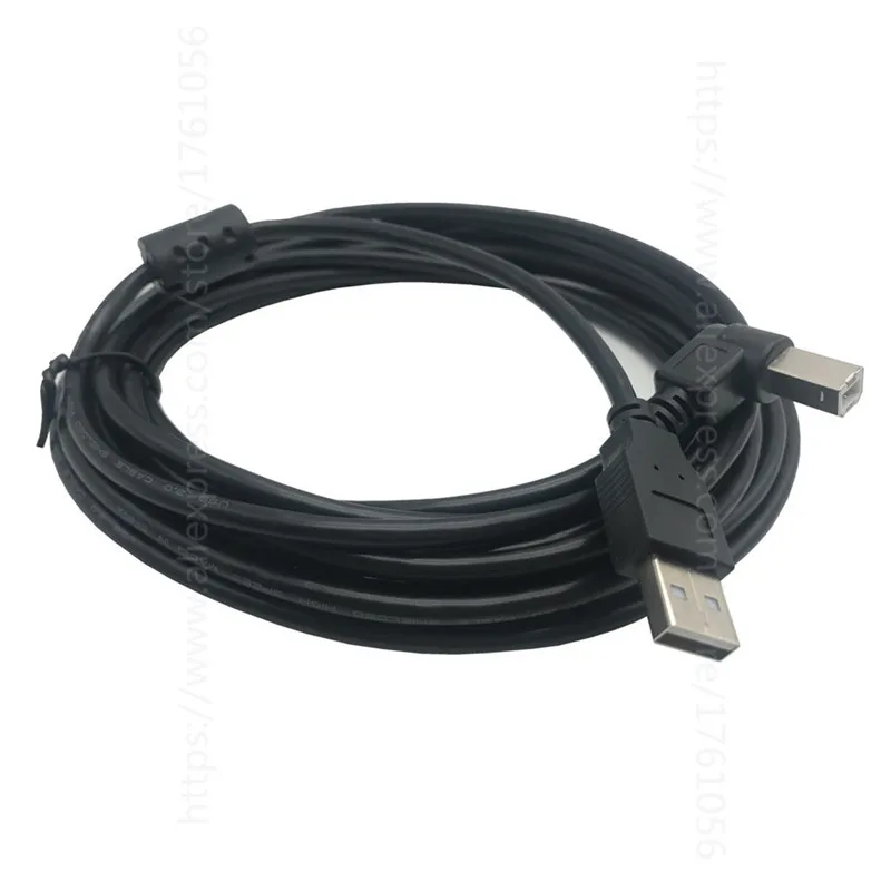 USB кабель высокоскоростной 2,0 A до B Мужской 90 градусов прямоугольный кабель для Canon Brother samsung Hp Epson кабель для принтера 5 футов 1,5 м