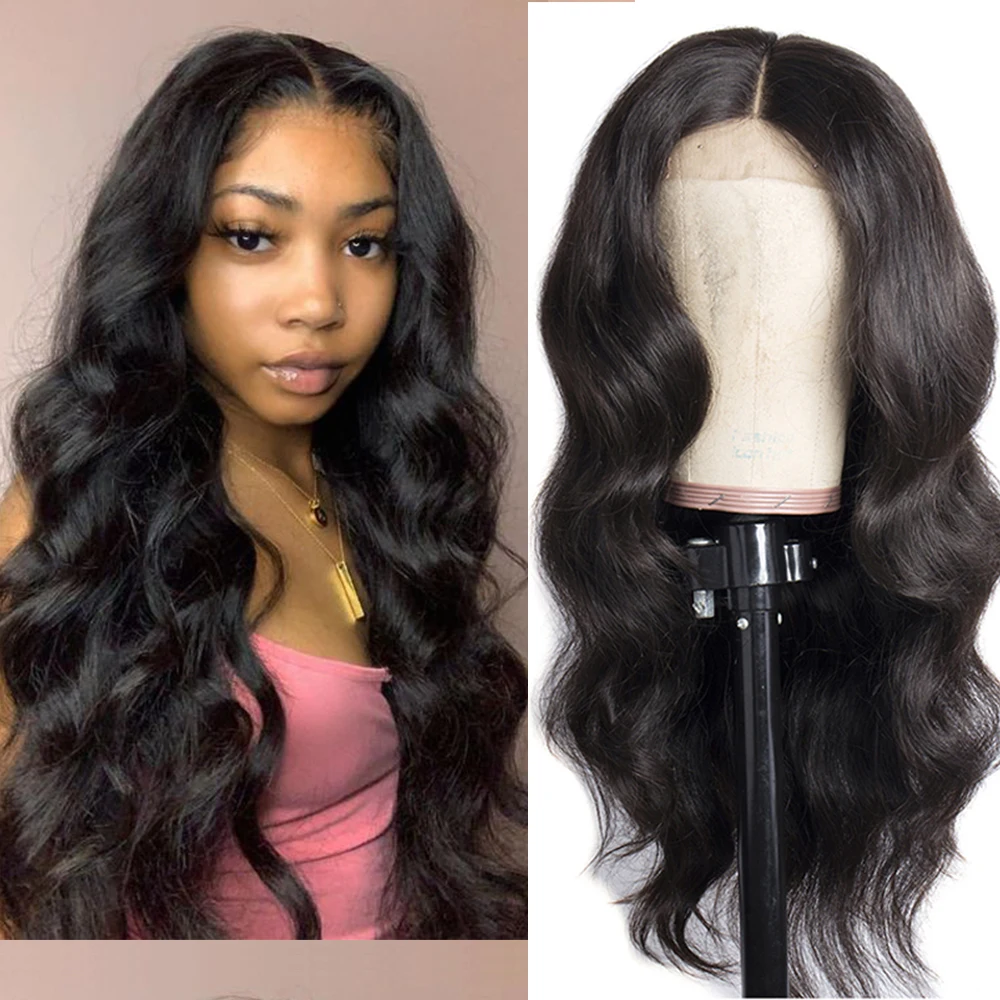 Бразильский объемный волнистый парик кружевной для женщин 4x4 с закрытием 30