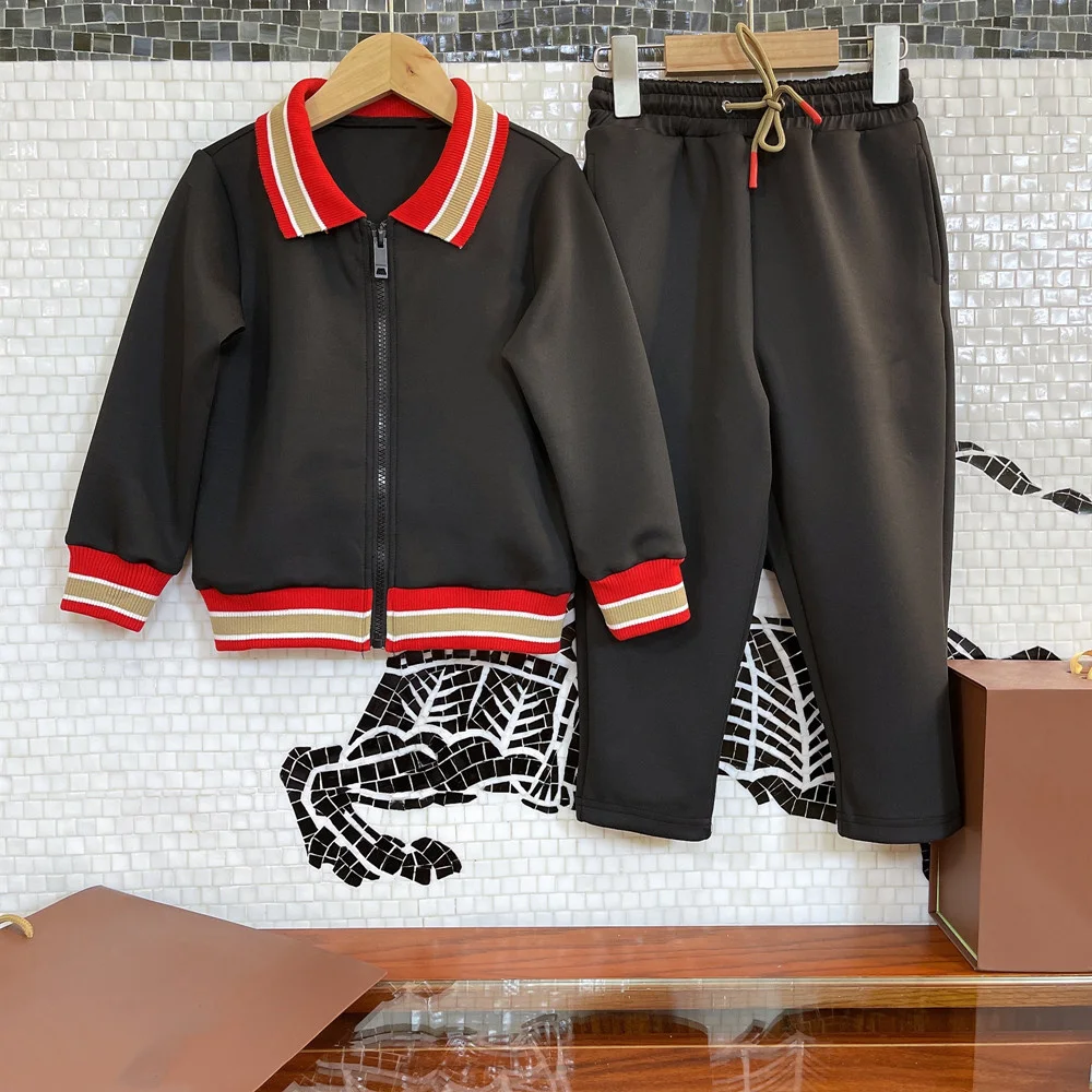 

customized High-end 2021 early autumn children's fashion leisure suit, comfortable and natural, soft to the touch, simple and el