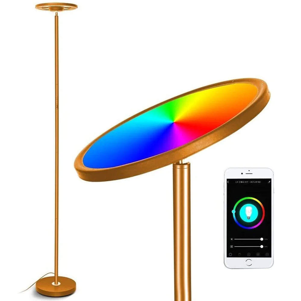 Умная напольная Светодиодная лампа RGB с Wi-Fi приглушаемый ночник угловым