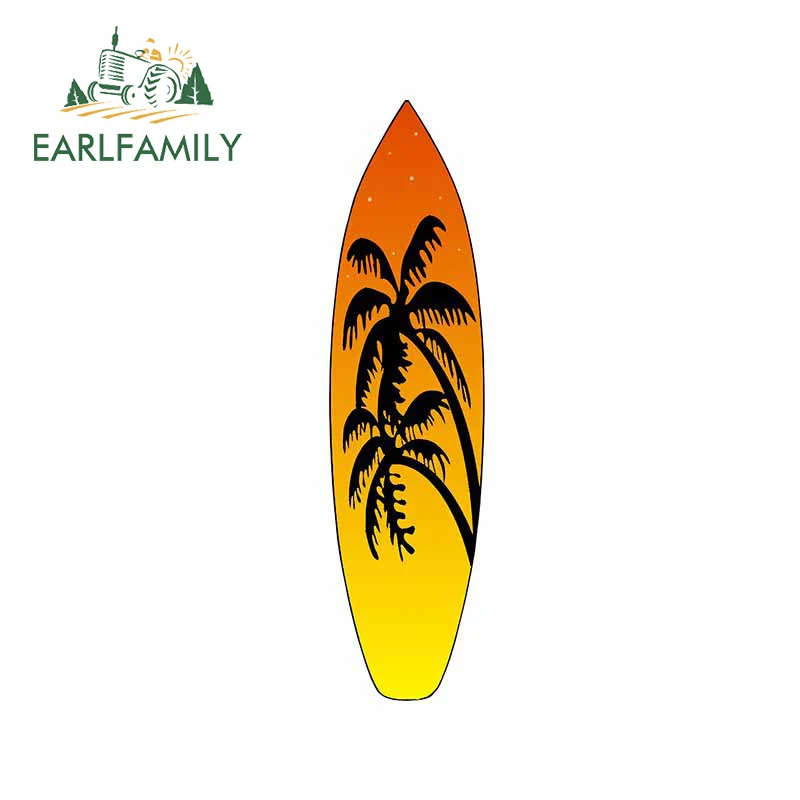 EARLFAMILY 13 см x 3 6 желтого цвета для доски серфинга автомобильные мультипликационные