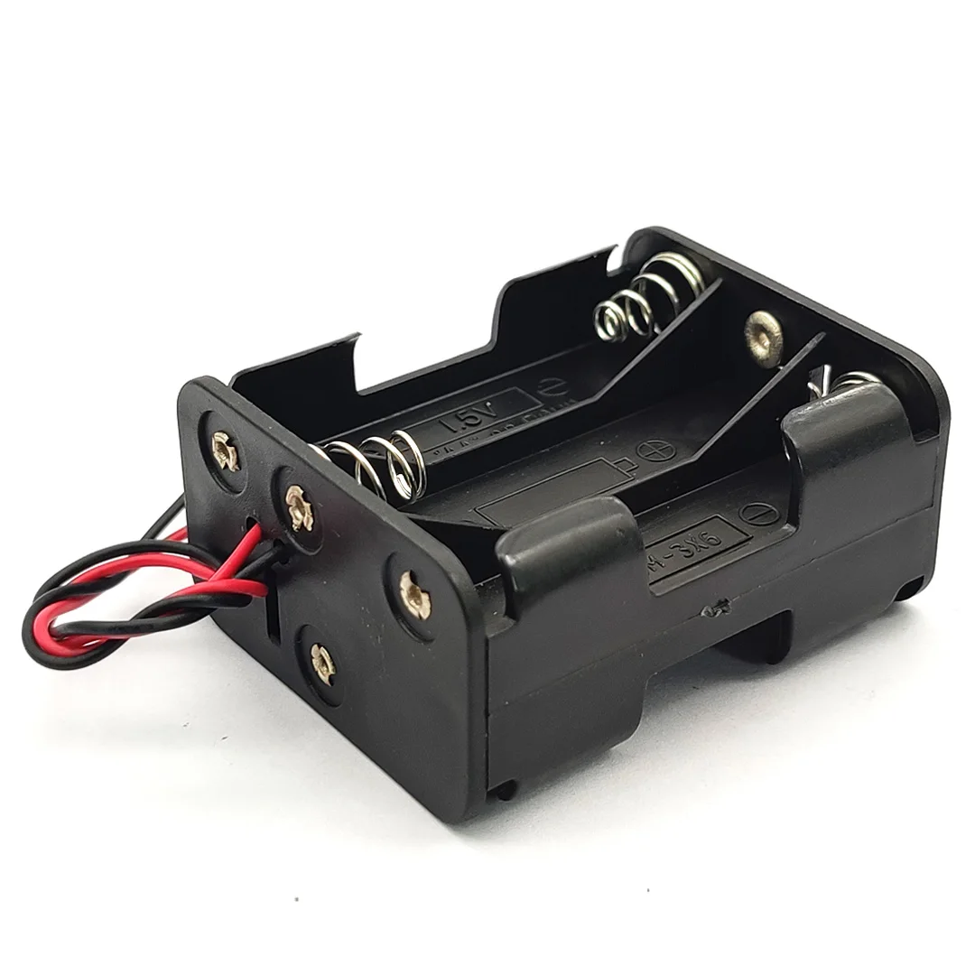 6AA 9V держатель для аккумулятора 6 AA чехол батарейный отсек с зажимом двойной слой