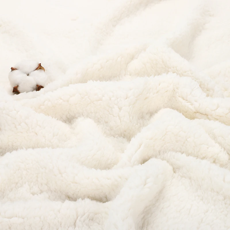 

Plush Bed Blanket Beige Bedding Set Blanket Super Warm Lambswool Blanket Household Blanket Mechanical Wash Large Winter Blanket