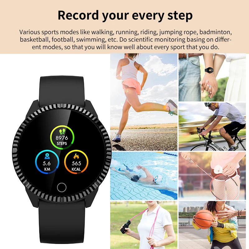 

LIGE Smart Watch Women Sleeping Heart Rate Monitor Information Push Call Reminder Vibrating Smartwatch Men reloj inteligente+Box