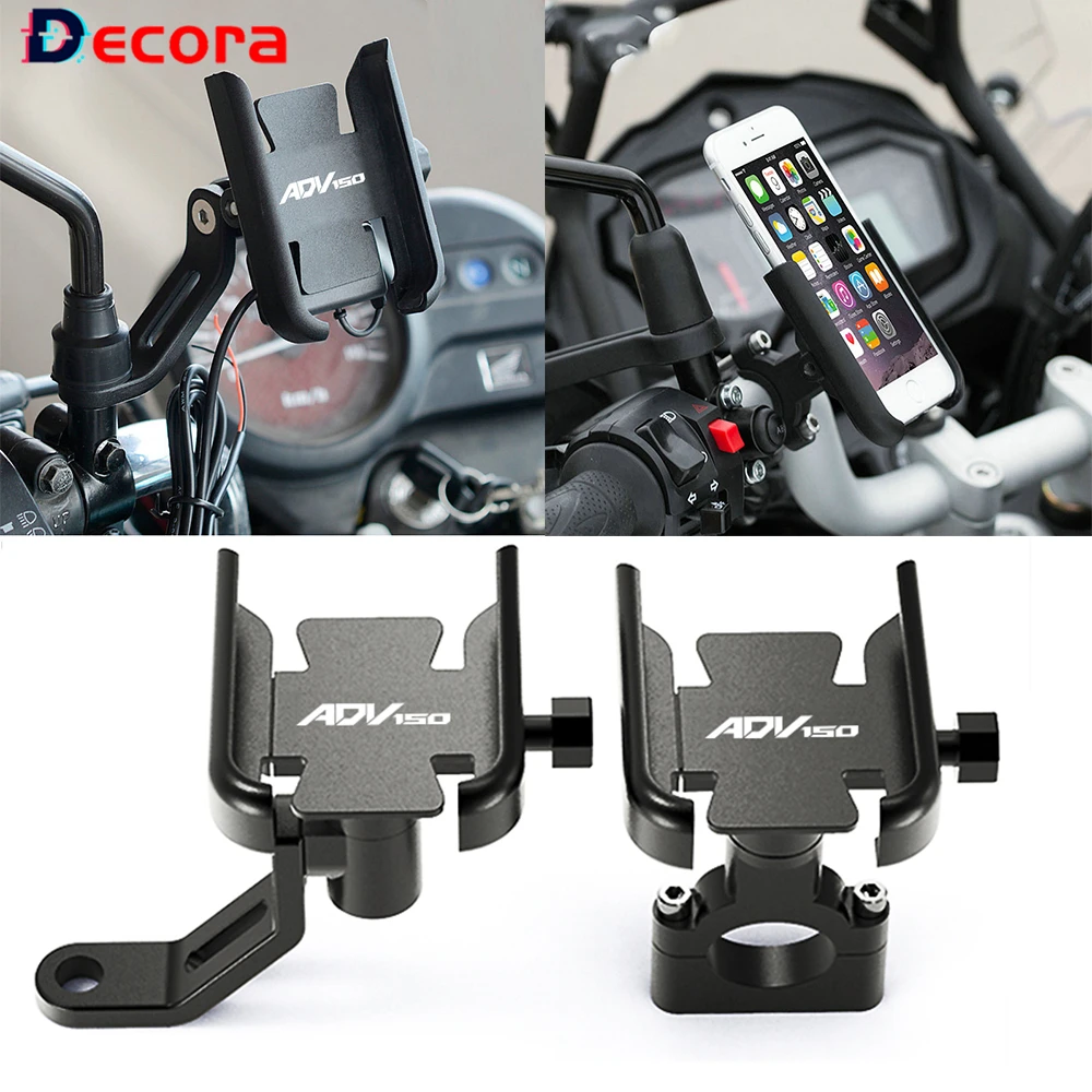 

Use On Handlebar or Mirror Cell Mobile Phone Holder GPS Stand Bracket For HONDA ADV150 ADV 150 2019 2020 Motorcycle Accessories