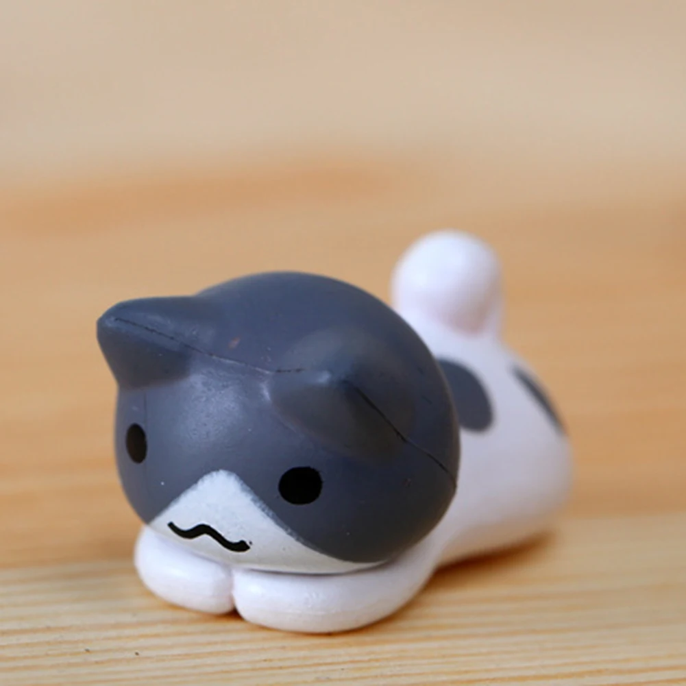 6 шт. Мультяшные кошки фигурки животных DIY миниатюрный пейзаж автомобиль
