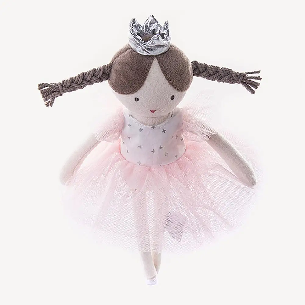 Платье с цветами плюшевые куклы розовая девочка набитая балетная кукла для