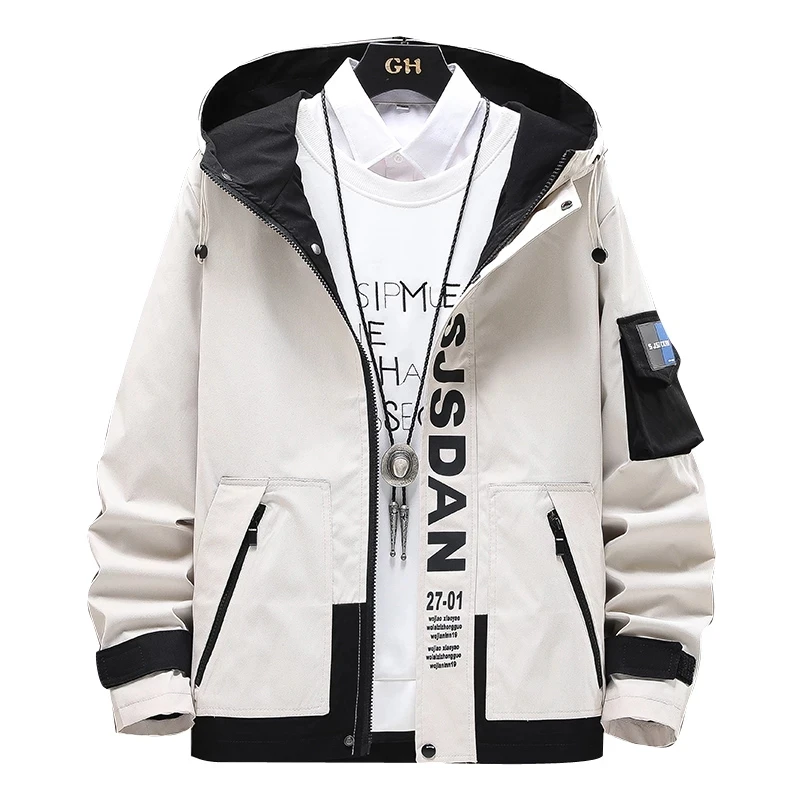 

Autumn and winter new casual jacket men's hooded streetwear men's windbreaker jacket fashion jacket