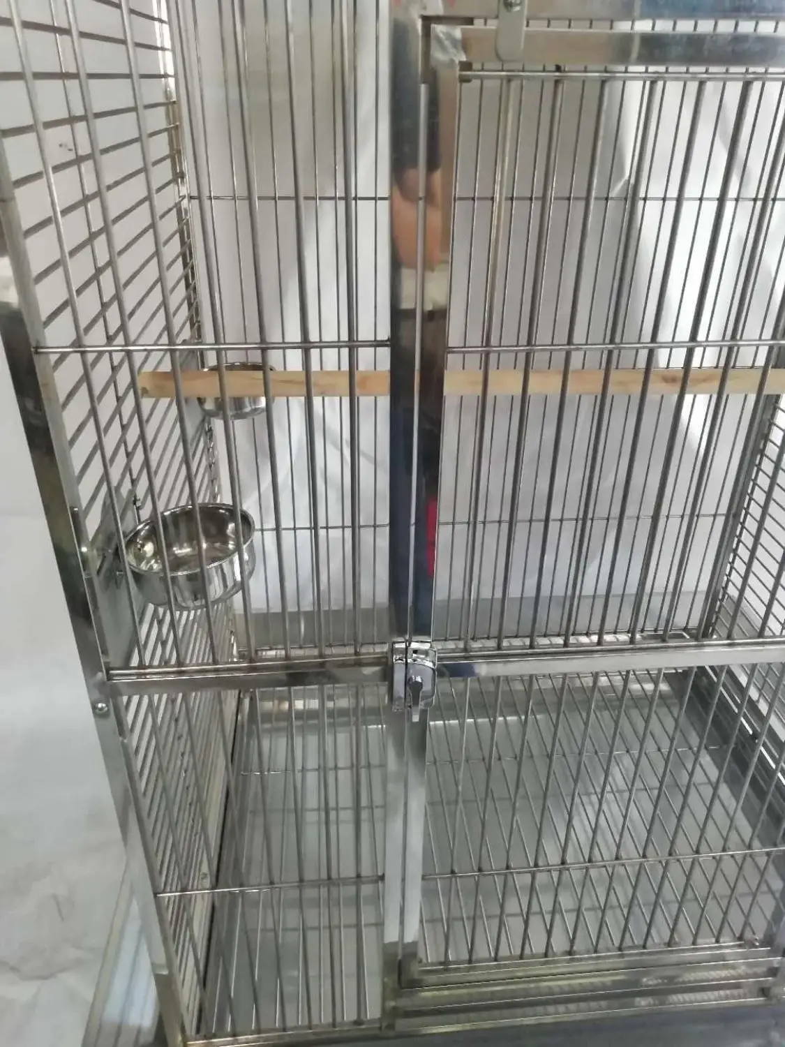 2" Х 22" Х 6" ИЗ НЕРЖАВЕЮЩЕЙ СТАЛИ ПТИЧЬЯ КЛЕТКА ДЛЯ ПТИЦ ПОПУГАЙ ИГРАТЬ