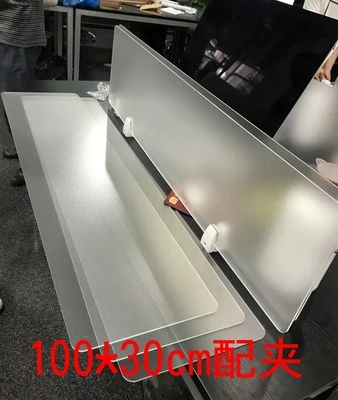 Translucent 100x30cm Индивидуальный офисный стол перегородка стол разделитель акриловый экран доска настольная перегородка оборудование мебель аксессуары - Цвет: Translucent 100x30cm