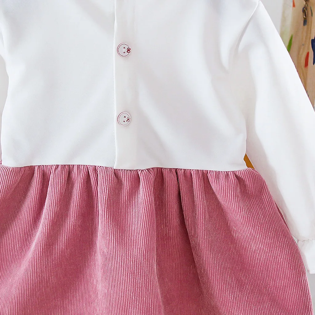 Новинка 2020 года Весеннее платье для девочек Платье принцессы Однотонное