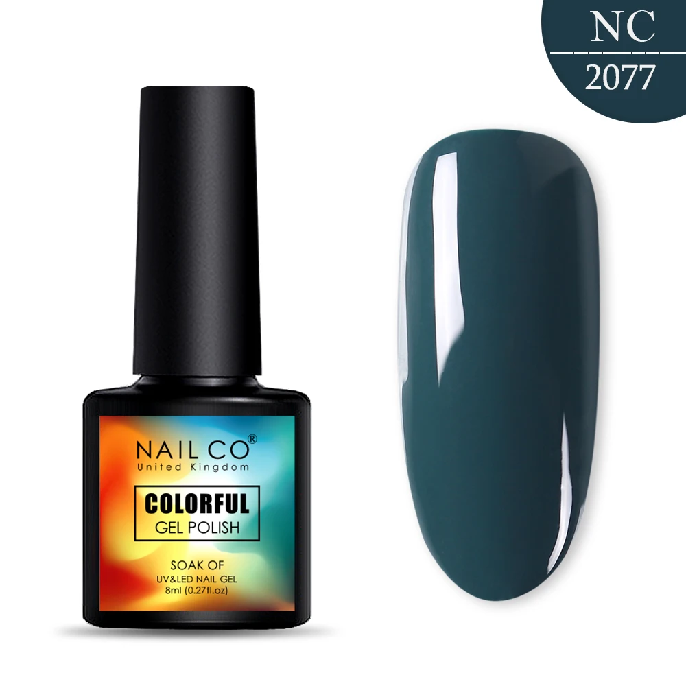 2077 NAILCO, новинка, 8 мл, 130 цветов, светодиодный Гель-лак для ногтей УФ гель для ногтей, салонный домашний лак, Гель-лак, гибридный, впитывающий - Цвет: 2077