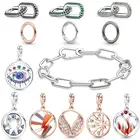 Рождественские украшения 2021, подходят для оригинального браслета из бусин серии Pandora Me, аксессуары сделай сам из стерлингового серебра 925 пробы, женский подарок