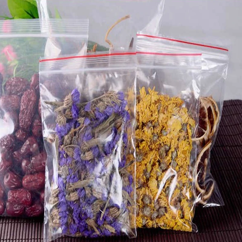 Seal Fresh Bag Self Adhesive Package Candy Sealed Food 100 Pcs Transparent Plastic Bags Storage | Дом и сад