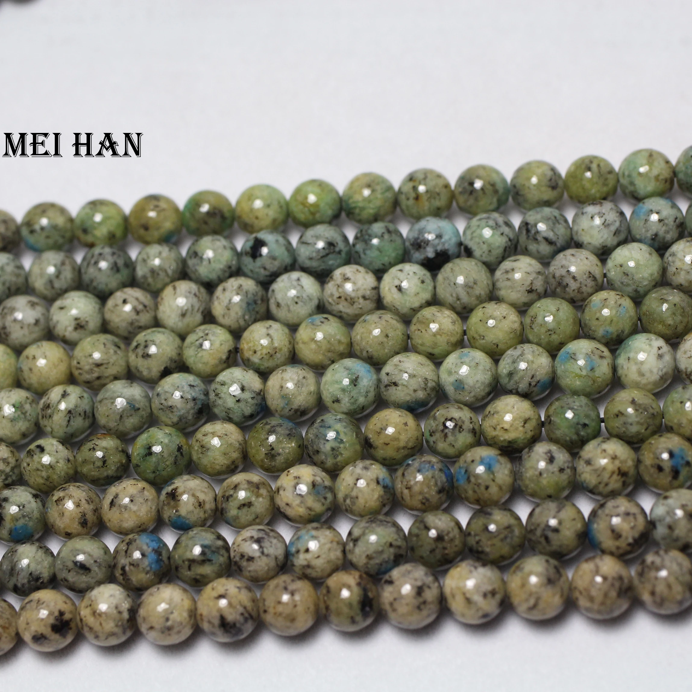 Meihan Wholesale natural K2 Jasper 8mm smooth round (48beads/strand) loose beads for jewelry design making | Украшения и