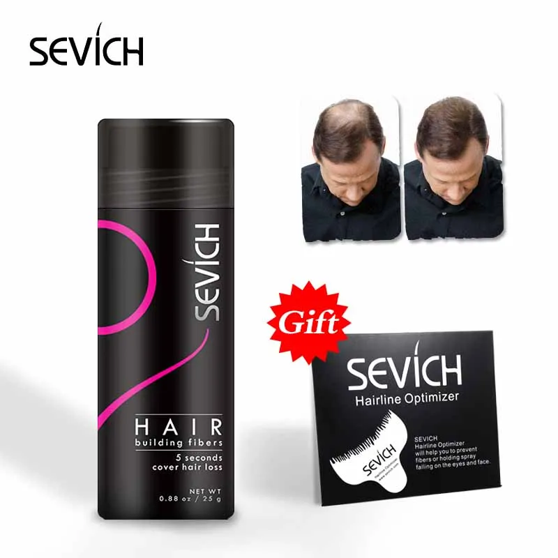 

Sevich 25g Hair Building Fibers Spray With Comb Keratin Thicker Anti Hair Loss Products Thickening Fiber Hair Powders Growth