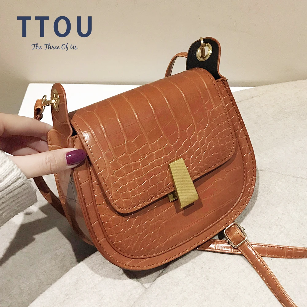 Женская сумка через плечо с крокодиловым узором кожаные женские сумки клапаном