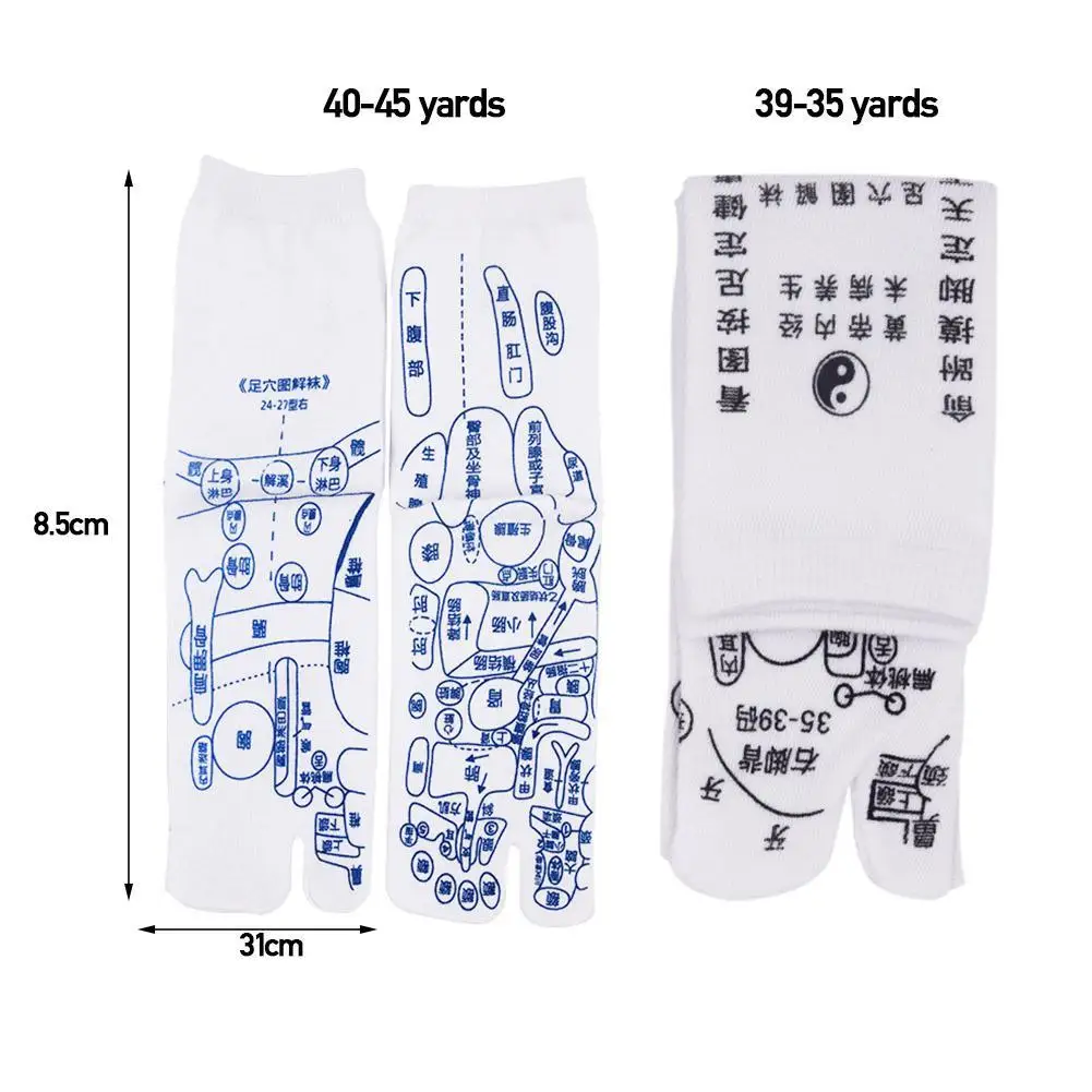 

1Pair Foot Massager Foot Acupoint Map Acupressure Reflexology Socks Harajuku Funny Socks New Style Soft Breathable Cotton Socks