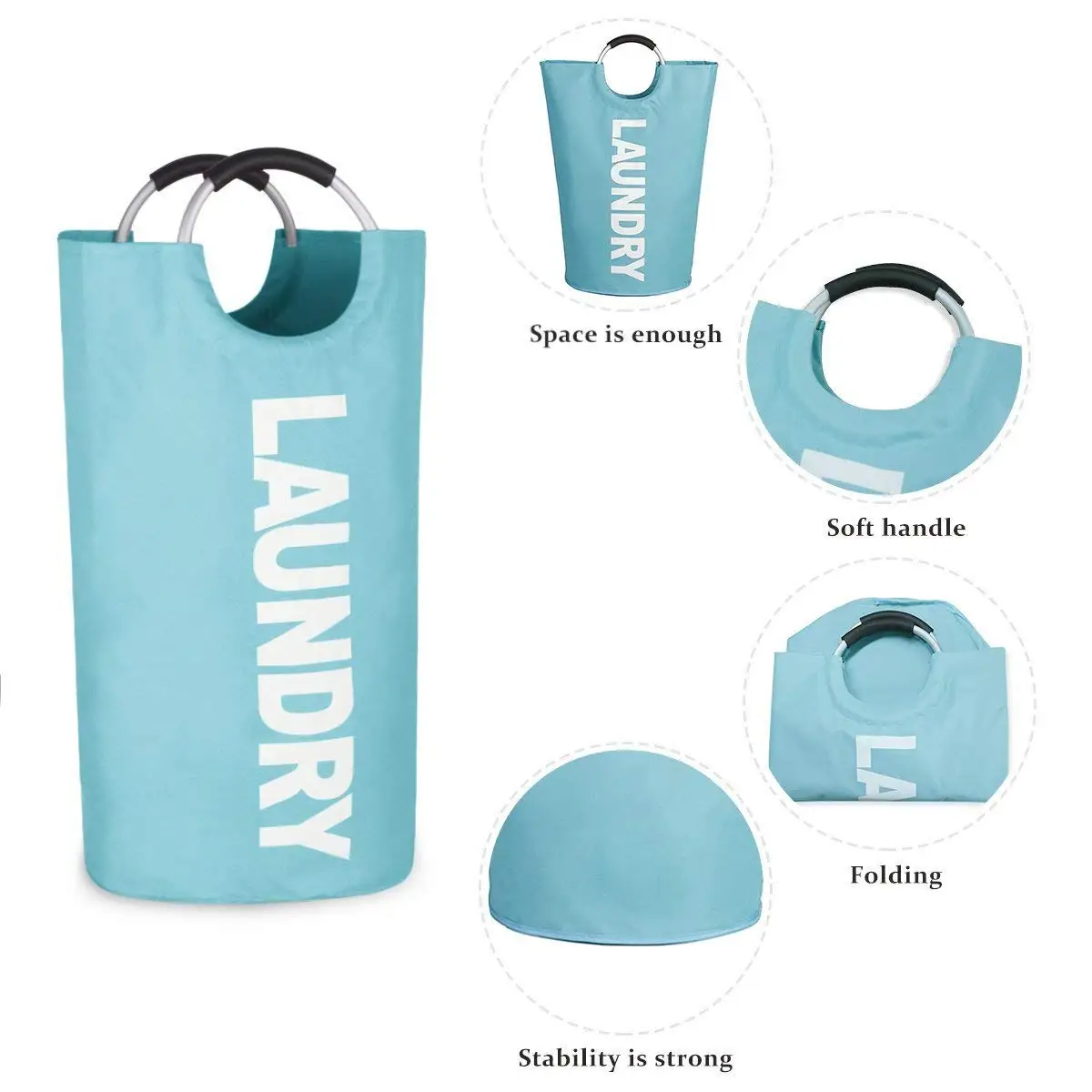 Большая корзина для хранения белья складная прачечной сумка одежды органайзер