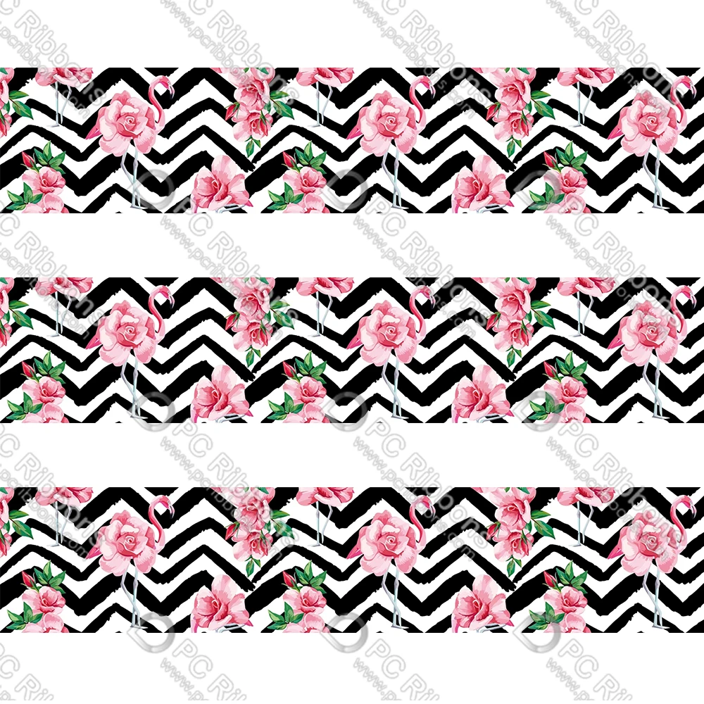 

16-75MMGeometric Flamingo Printed Grosgrain&Satin Ribbon DIY Handmade Materials Christmas Wedding Gift Wrap Tape 50yards
