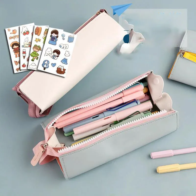 

Kawaii Large-Capacity Office College School Storage Bag Pencil Case Multifunctional Simple Junior High School Student Pencil Cas