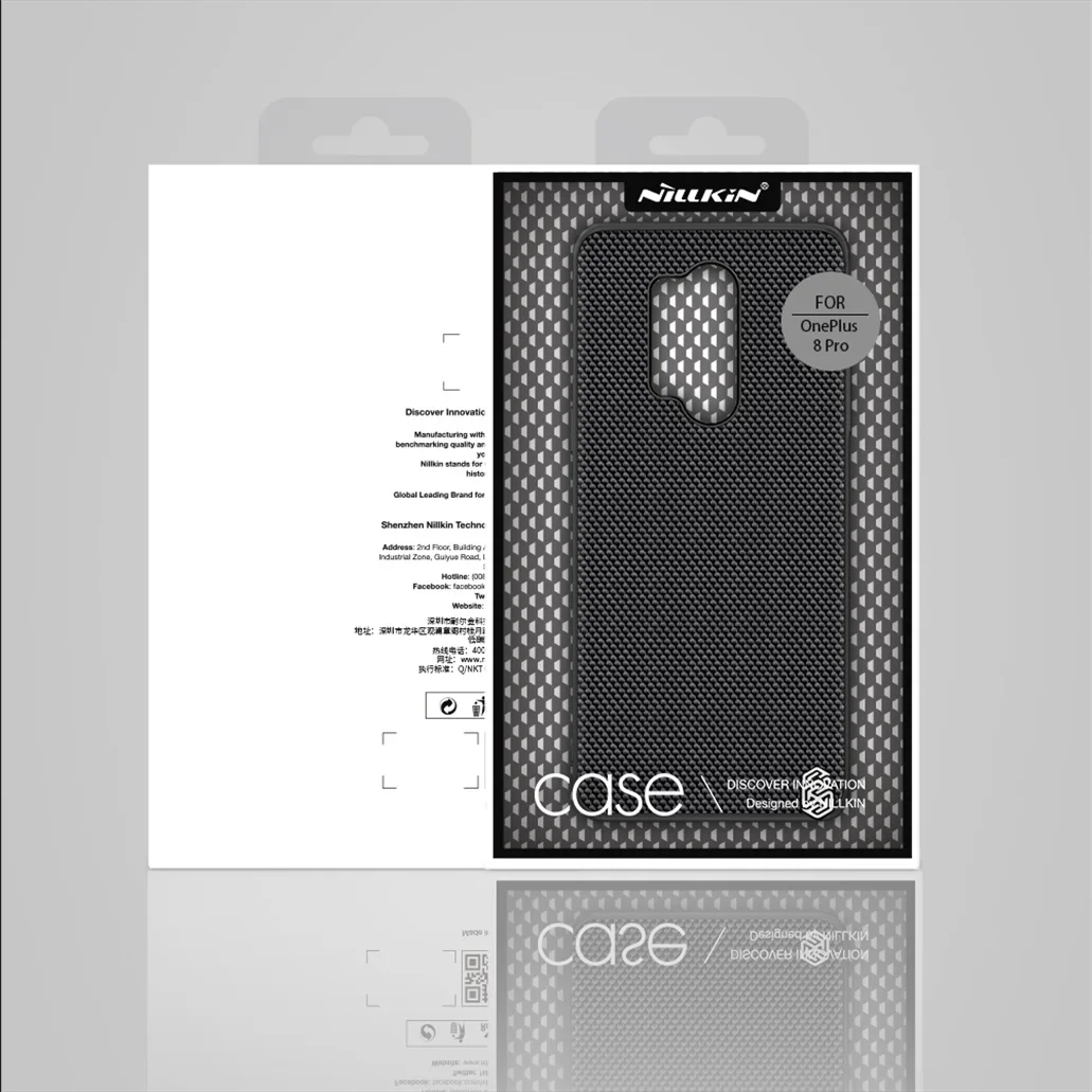 

For OnePlus 8 Pro Case OnePlus 8 Cover NILLKIN Textured Nylon Fiber Case Non-slip Light Protector Back Cover For One Plus 8 Pro