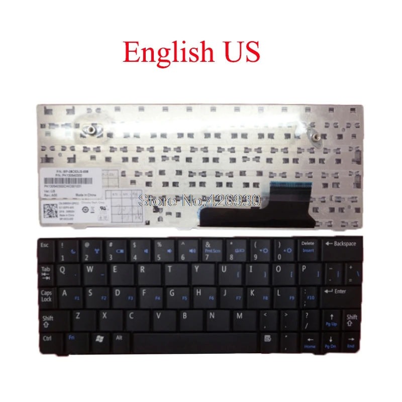 Клавиатура US для ноутбука DELL Inspiron Mini 9 910 Vostro A90 PP39S английская 0M958H M958H MP 08C63US 698