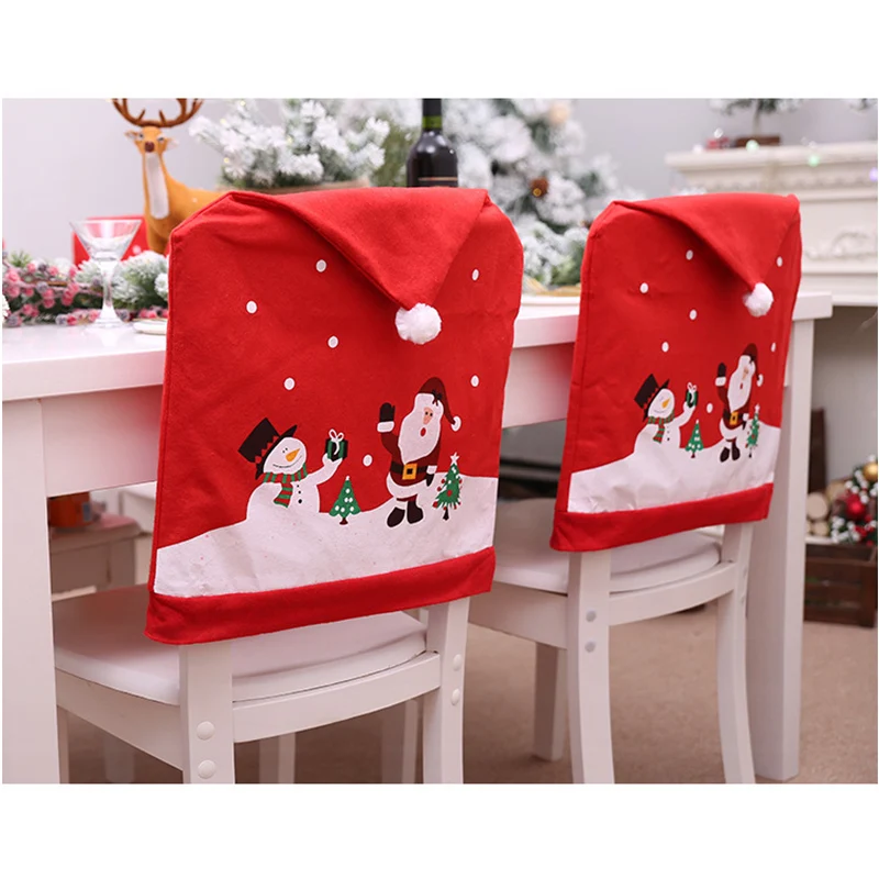 

2020 Christmas Santa Chair Cover Dinner Dining Comfortable Warm Hotsale For Dinning Wedding Living Room