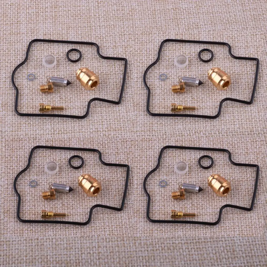 

4 Sets New Motorcycle Carburetor Repair Rebuild Kit Fit For Kawasaki Ninja ZX750 ZX7R ZX750P 1996 1997 1998 1999 2000 2001-2003