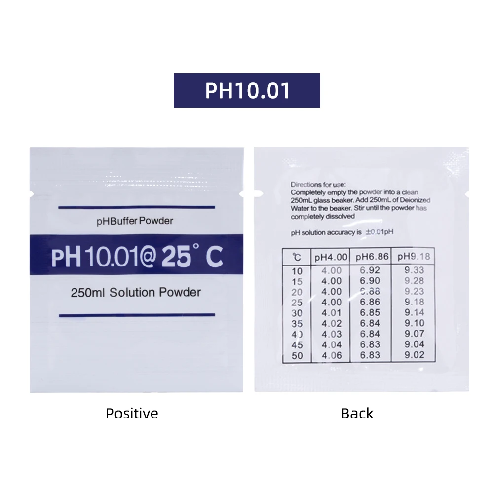 Yieryi 5 шт./лот PH буферный порошок Ph 4 01/6 86/7 0/9 18/10 0 измерение калибровочный раствор