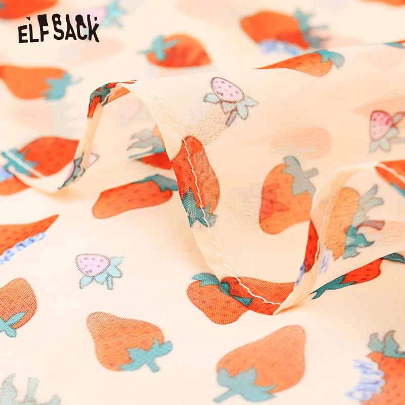 ELFSACK розовые женские юбки с милым принтом, осень, новые женские юбки трапециевидной формы со средней талией, повседневные модные офисные женские юбки