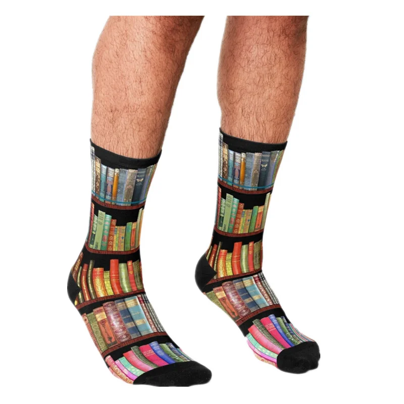 Забавные мужские носки 2021 счастливые в стиле хип хоп с принтом бесконечный