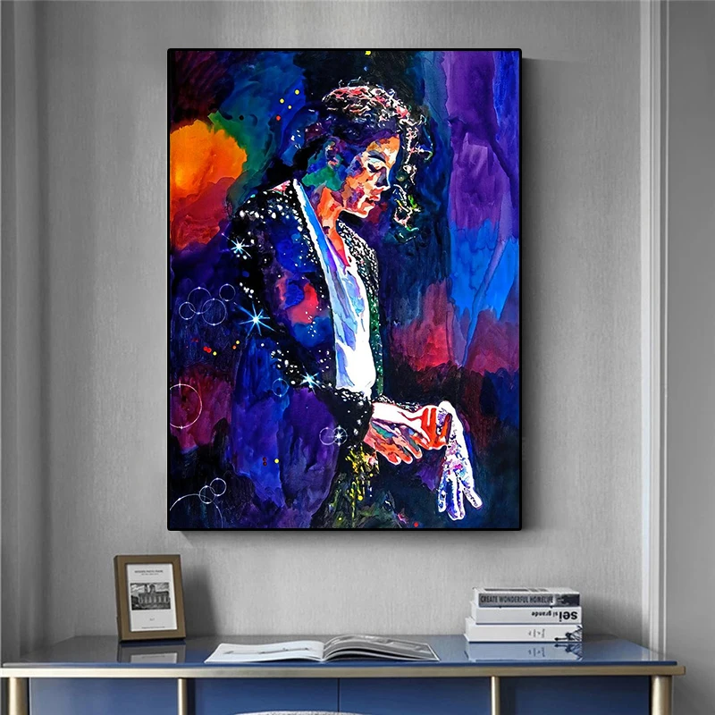 

Classic Pop Star Michael Jackson Canvas Painting Graffiti Wall Art Abstract Frameless Posters and Prints Modern Room Home Decor