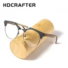 Оправа для очков Мужская и женская HDCRAFTER, круглая деревянная прогрессивная оправа для очков для коррекции близорукости