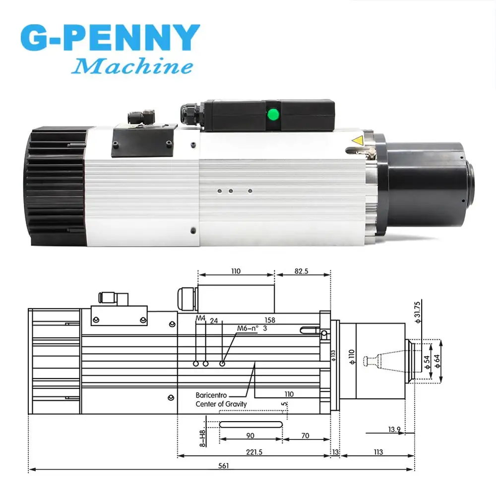 Automatic Tool Change Spindle 9.0kw ATC spindle ISO30 220v / 380v air cooled motor for wood working router | Инструменты