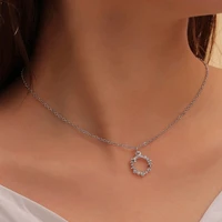 simple and exquisite temperament clavicle chain white imitation pearl necklace star moon butterfly heart shape womens jewelry