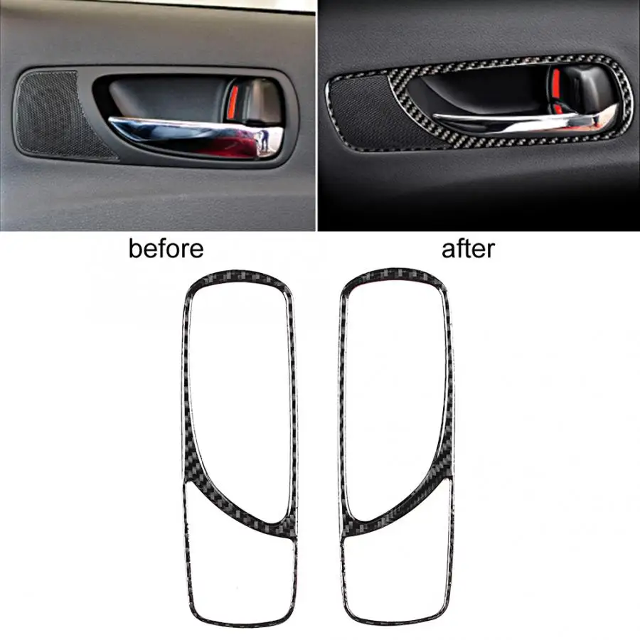 Car Rear Door Handle Cover Trim Sticker Fits for lexus IS250 300 350C2006 2007 2008 2009 2010 2011 2012 Carbon Fiber