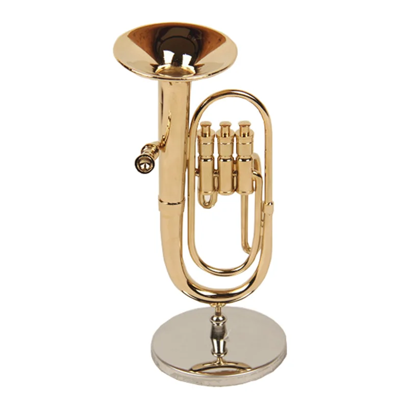 Modelo de Eufonio de Cobre Musical de Música Dourado Instrumento Musical Modelo Escola Presente