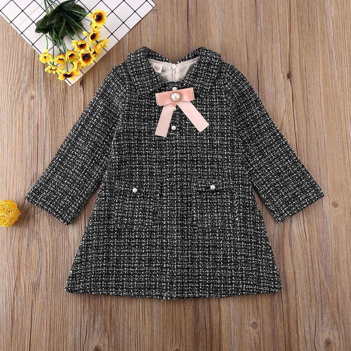 

Fashion Kids Baby Girls Princess Plaid Bownot Dress Party Outfits Clothes Lovely Children Girl Clothes Dress