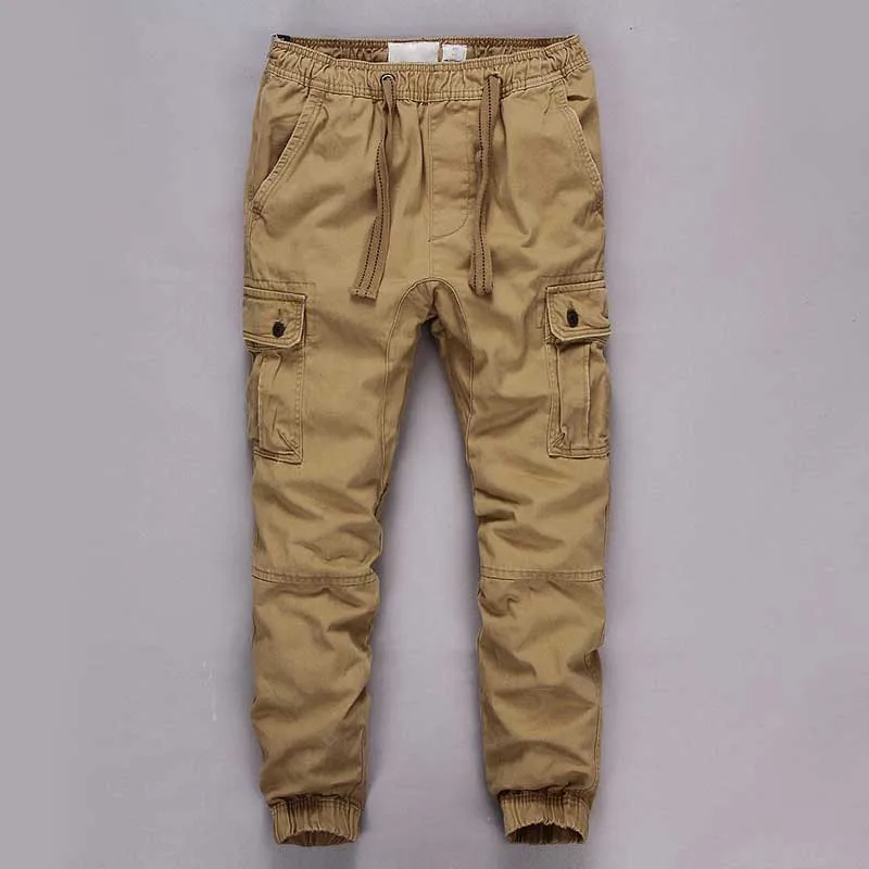 Брюки-карго мужские камуфляжные модные повседневные хлопковые свободные