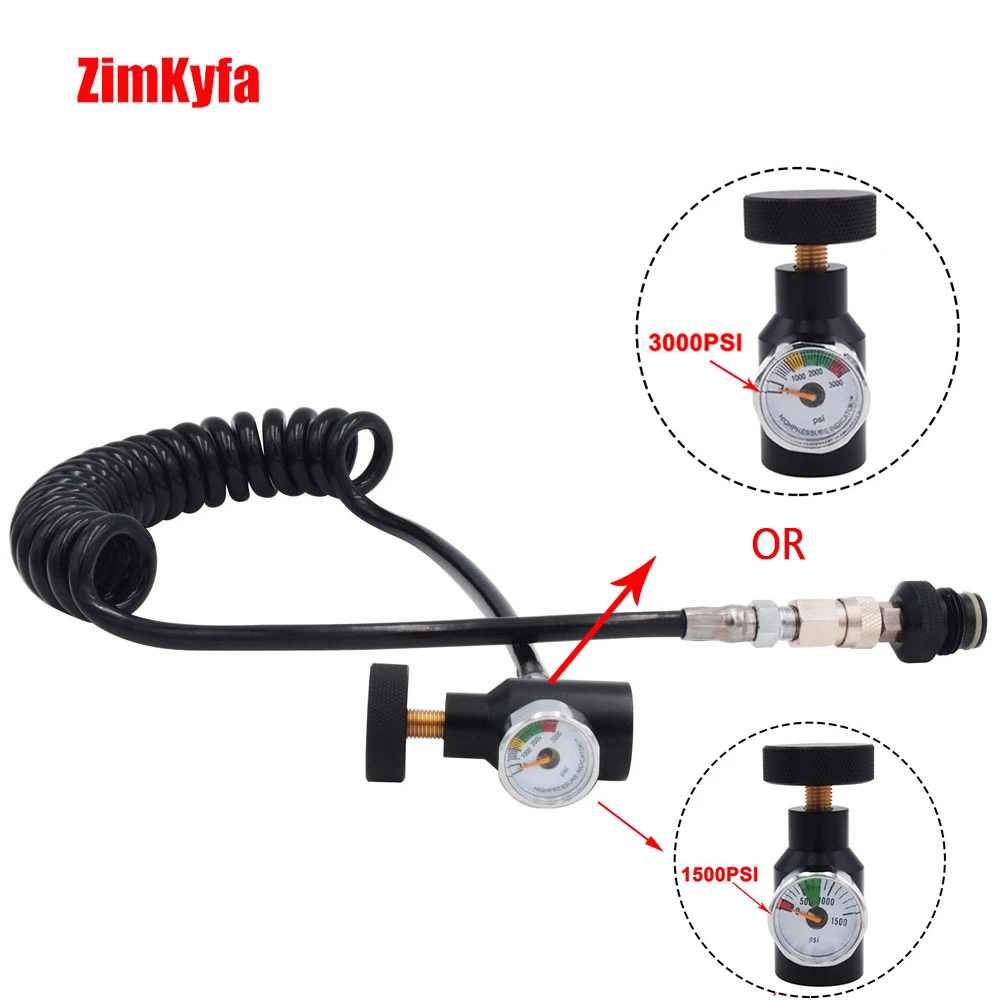 Пейнтбол PCP удаленный шланг катушки линия w/быстрое отключение и 3000psi Мини